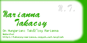 marianna takacsy business card